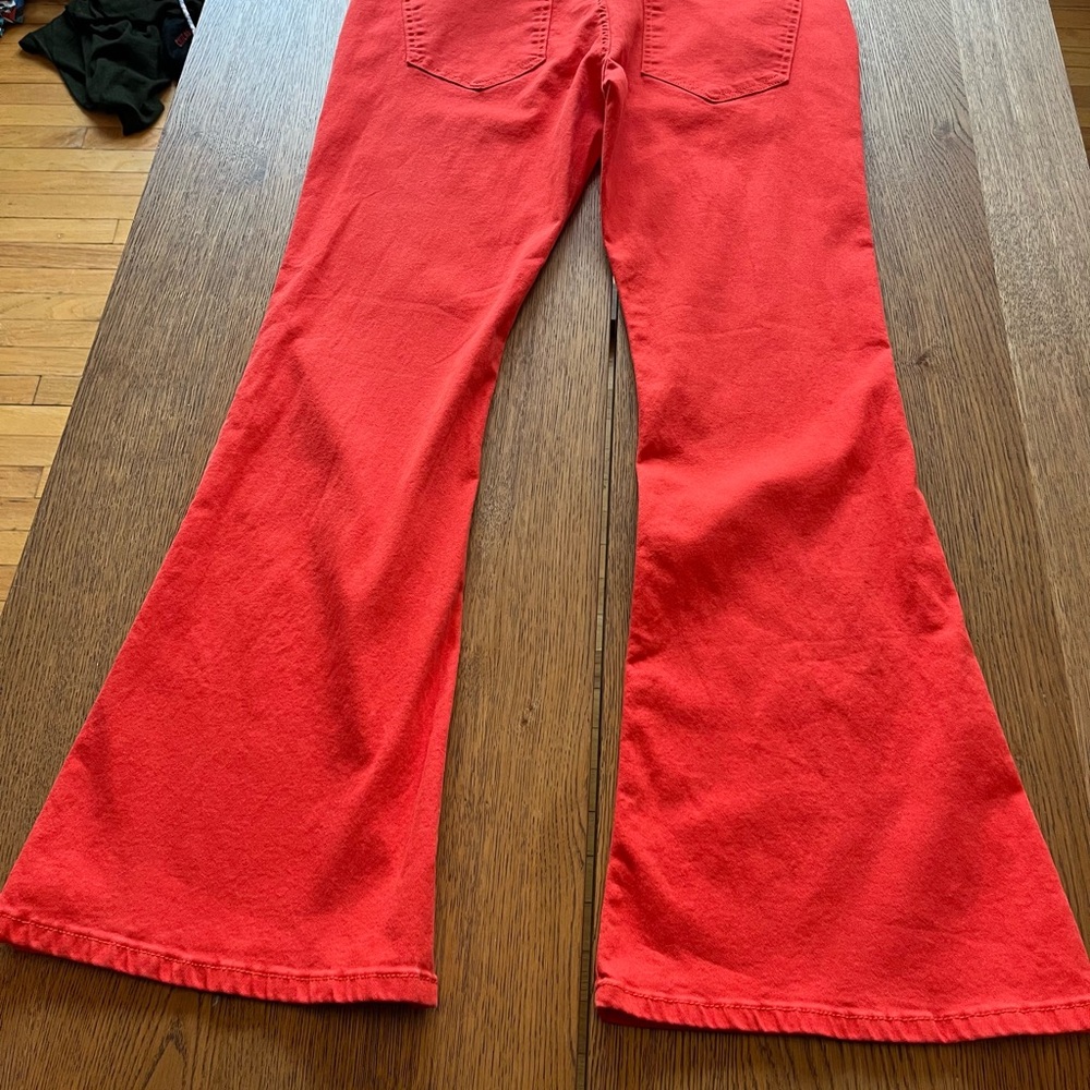 Red/Orange Flare Bell Bottom Jeans Everdesign NWT Size XL